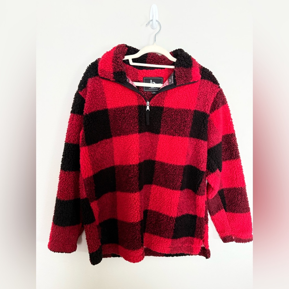 Women’s L Boxercraft Red and Black Buffalo Plaid Shirt
